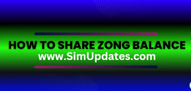 How to Share Zong Balance 2024 - Share Now