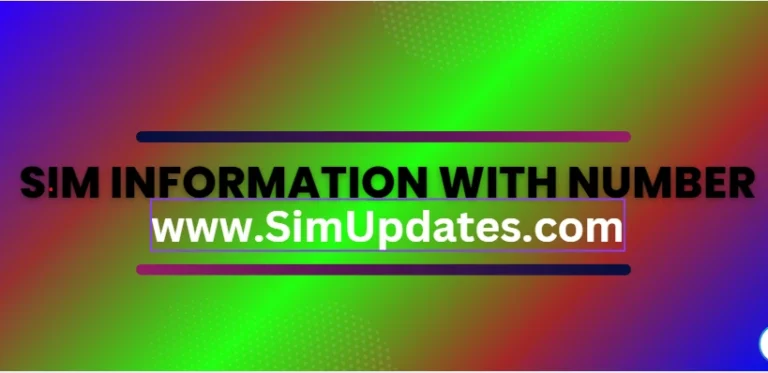 Sim Information with Number - Check Sim Details Online by Number