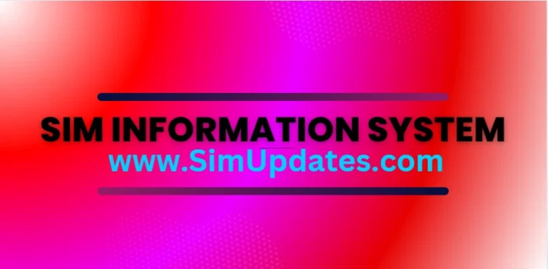 SIM Information System 2024 - Sim Check On Cnic
