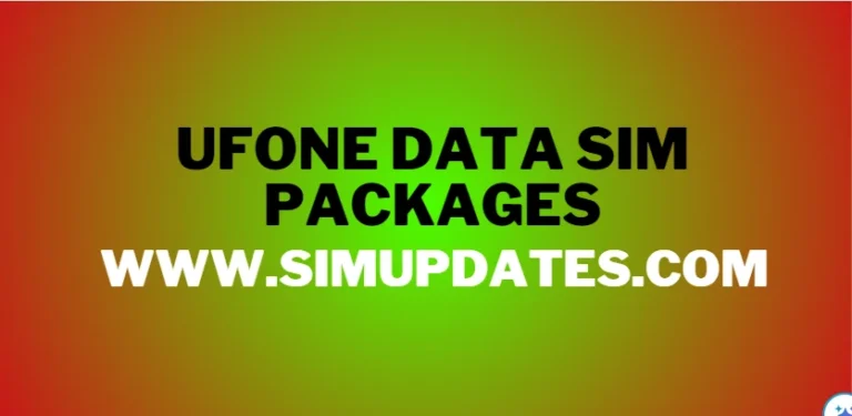 Ufone Data Sim Packages 2024