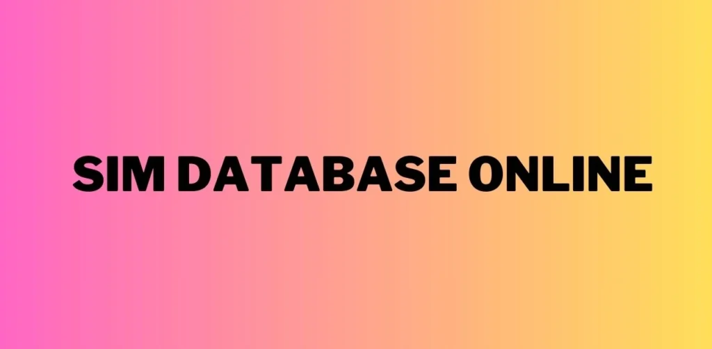 Sim Database Online